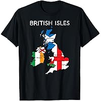 Amazon.com: British Isles Sea Ireland Scotland Wales England Map
